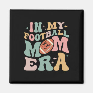 In My Football Mum Era Funny Retro Halloween Sport Magnet