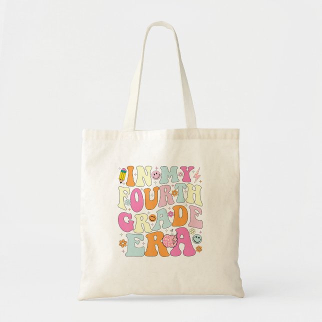 In My Fourth Grade Era 4th Grade Girl Teacher Back Tote Bag (Front)