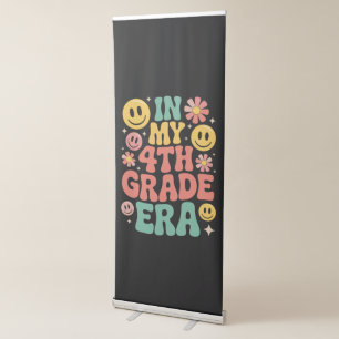 In My Fourth Grade Era Retro 4th Grade Back School Retractable Banner