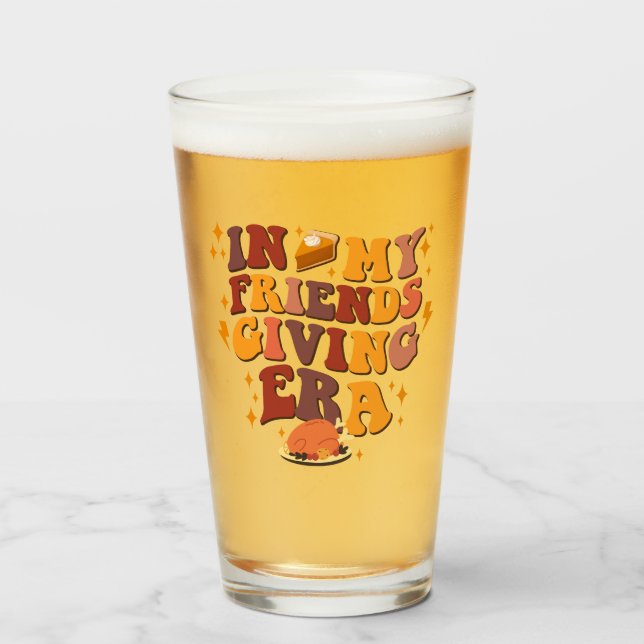 In My Friendsgiving Era Retro Glass (Front Filled)