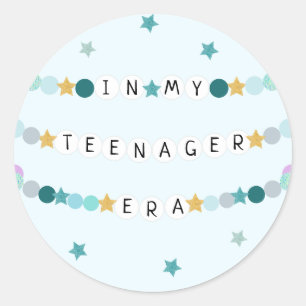 In My Friendship Bracelet Era Birthday Party Classic Round Sticker
