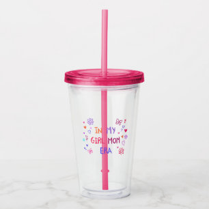  in my girl mom era CRAYON  Acrylic Tumbler