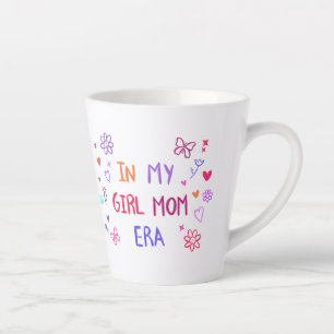 in my girl mom era CRAYON  Latte Mug
