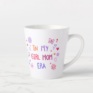in my girl mom era CRAYON Latte Mug