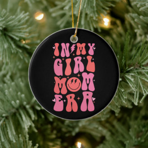 In My Girl Mum Era Retro Groovy Mother's Day  Ceramic Tree Decoration