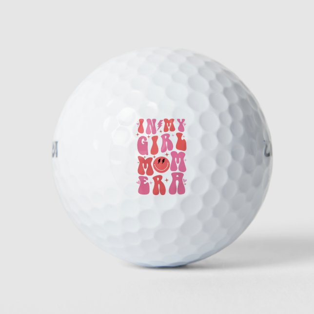 In My Girl Mum Era Retro Groovy Mother's Day  Golf Balls (Front)