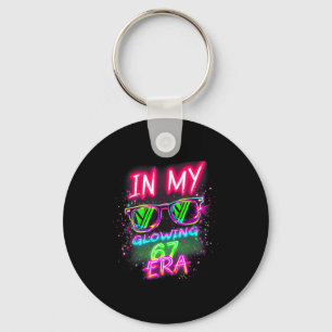 In My Glowing 67 Era Meme 6 7 Six Seven Colorful B Key Ring