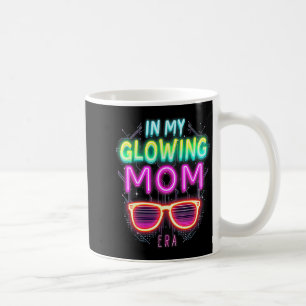 In My Glowing Mom Era Groovy Colorful Bright Coffee Mug