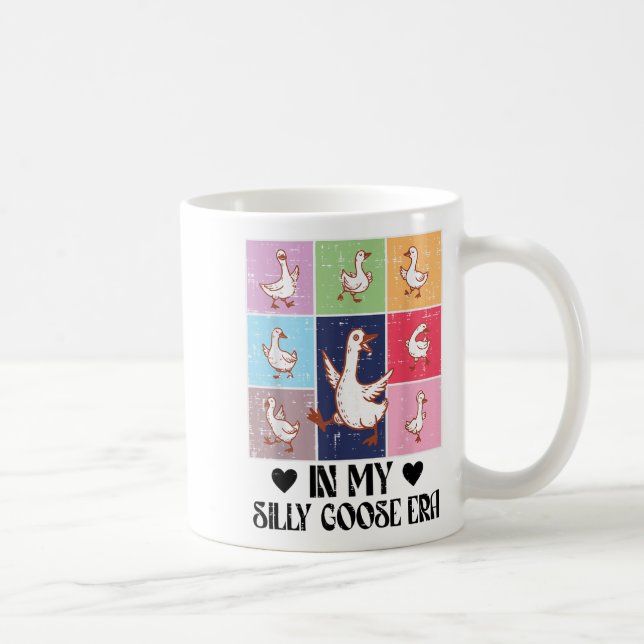In My Goose Silly Era Retro Meme Honk Animal Women Coffee Mug (Right)