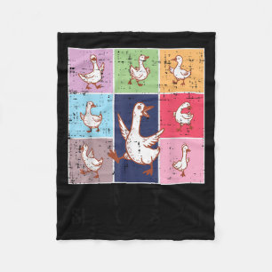 In My Goose Silly Era Retro Meme Honk Animal Women Fleece Blanket