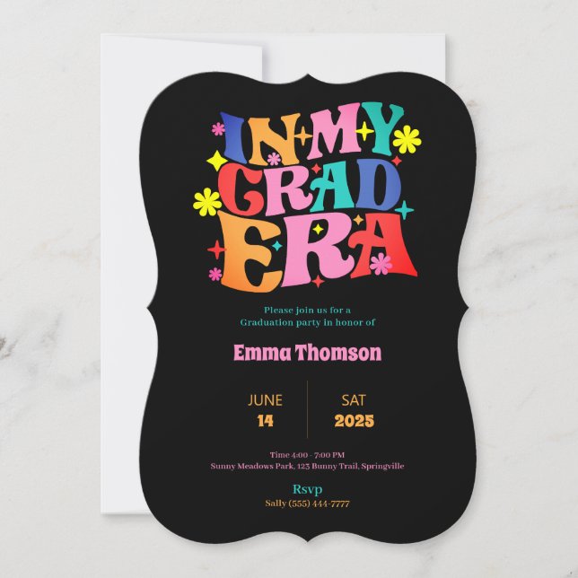In My Graduation Era Graduation Invitations (Front)