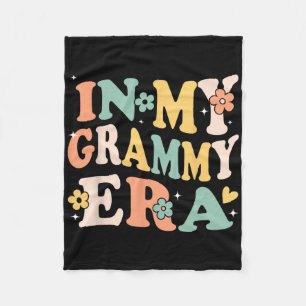 In My Grammy Era Funny Sarcastic Groovy Retro Moth Fleece Blanket