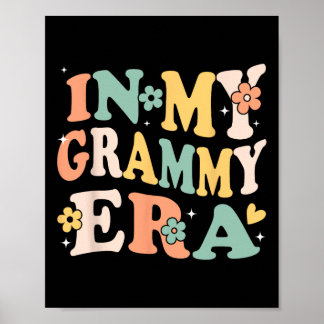 In My Grammy Era Funny Sarcastic Groovy Retro Moth Poster