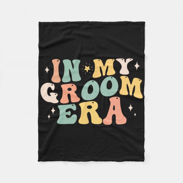 In My Groom Era Bachelor Party Engagement Wedding  Fleece Blanket (Front)