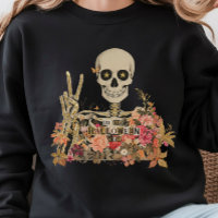 In My Halloween Era Floral Skeleton Sweatshirt