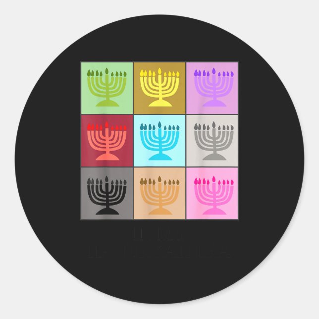 In My Hanukkah Era Ugly Jewish Xmas Funny Christma Classic Round Sticker (Front)