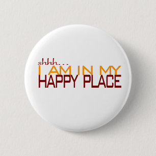 In My Happy Place 6 Cm Round Badge