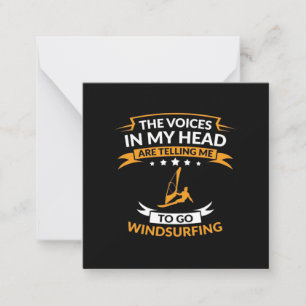 In My Head I Want To Go Windsurfing Card