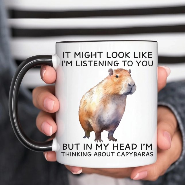 In My Head I'm Thinking About Capybaras Mug (Creator Uploaded)