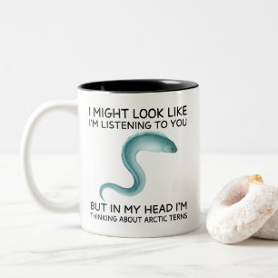 In My Head I'm Thinking About Eels Two-Tone Coffee Mug
