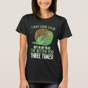 In My Head I've Bitten You 3 Time Parakeet Budgie T-Shirt