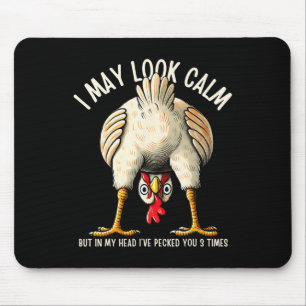 In My Head I've Pecked You 3 Times - Chicken Lover Mouse Mat
