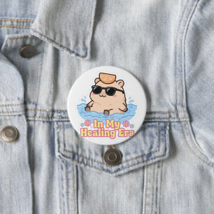 In My Healing Era Funny Capybara 7.5 Cm Round Badge