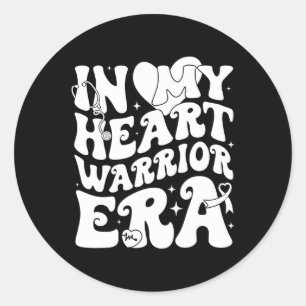 In My Heart Disease Warrior Era Heart Health Aware Classic Round Sticker
