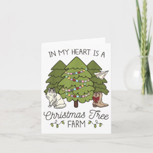 In My Heart Is A Christmas Tree Vintage Christmas  Card