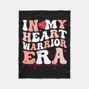 In My Heart Warrior Era Chd Heart Disease Awarenes Fleece Blanket