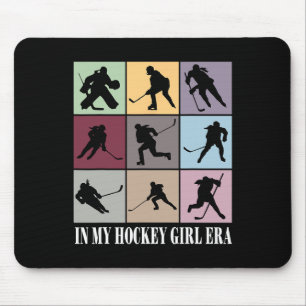In My Hockey Girl Era Funny Hockey Girl Player Lov Mouse Mat