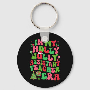 In My Holly Xmas Jolly Istant Teacher Era Christma Key Ring