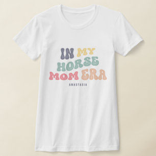 In My Horse Mum Era Pastel Wavy Text Equestrian T-Shirt