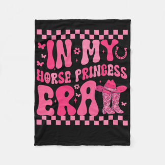 In My Horse Princess Era Horseck Riding Girls Retr Fleece Blanket