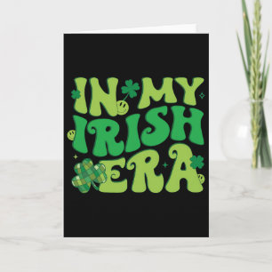 In My Irish Era Funny Groovy Saint Patrick's Day M Card