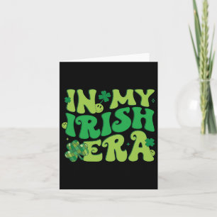 In My Irish Era Funny Groovy Saint Patrick's Day M Card