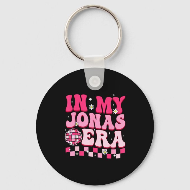 In My Jonas Era Funny Jonas Groovy 80's Men Women  Key Ring (Front)