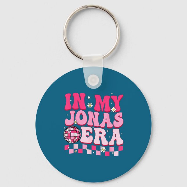 In My Jonas Era Funny Jonas Groovy 80's Men Women  Key Ring (Front)