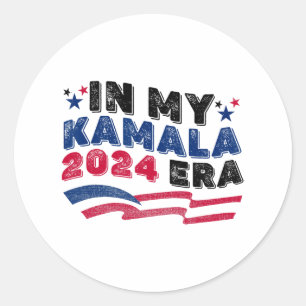In My Kamala 2024 Era Political Support Design Classic Round Sticker