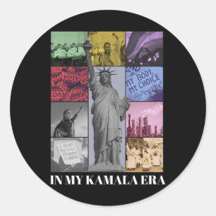 In My Kamala Era Kamala 2024 Era Kamala Harris Ele Classic Round Sticker