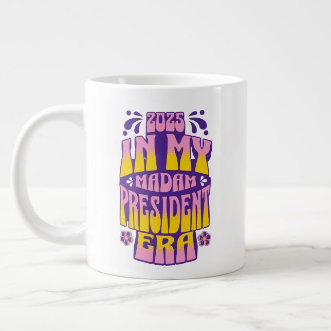 In My Kamala Harris Madam President Era 2025 Large Coffee Mug (Left)