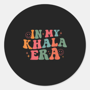 In My Khala Era Baby Pregnancy Announcement For Au Classic Round Sticker