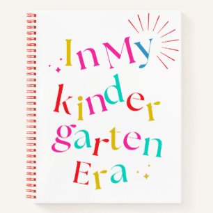 In My Kindergarten Era – Cute Colourful Notebook