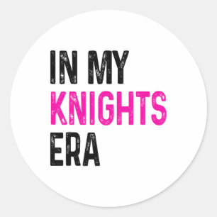 In My Knights Era Back To School Spirit Game Retro Classic Round Sticker