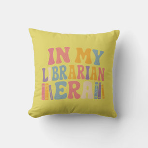 In My Librarian Era Retro Groovy Book Lover Cushion