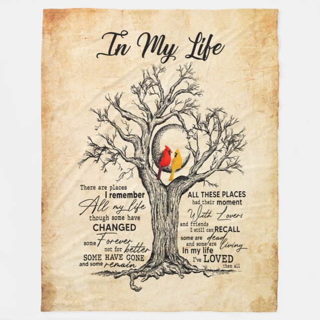 In My Life |I Remember All My Life All These Place Fleece Blanket (Front)