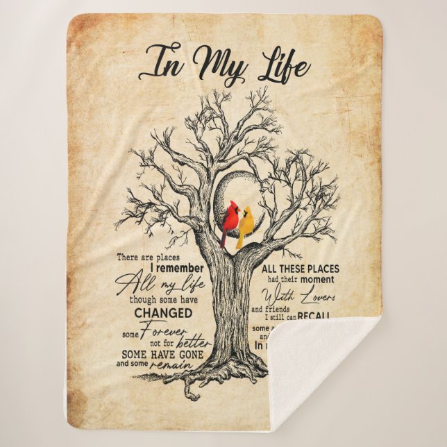 In My Life |I Remember All My Life All These Place Sherpa Blanket (Front)