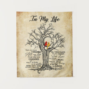 In My Life There Are Places I Remember Vintage Tapestry