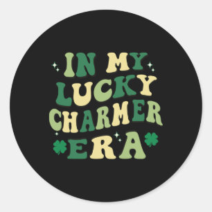 In My Lucky Charmer Era St. Patrick's Day Boys Kid Classic Round Sticker