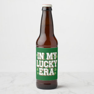In My Lucky Era Saint Patrick's Day Family Gift Beer Bottle Label